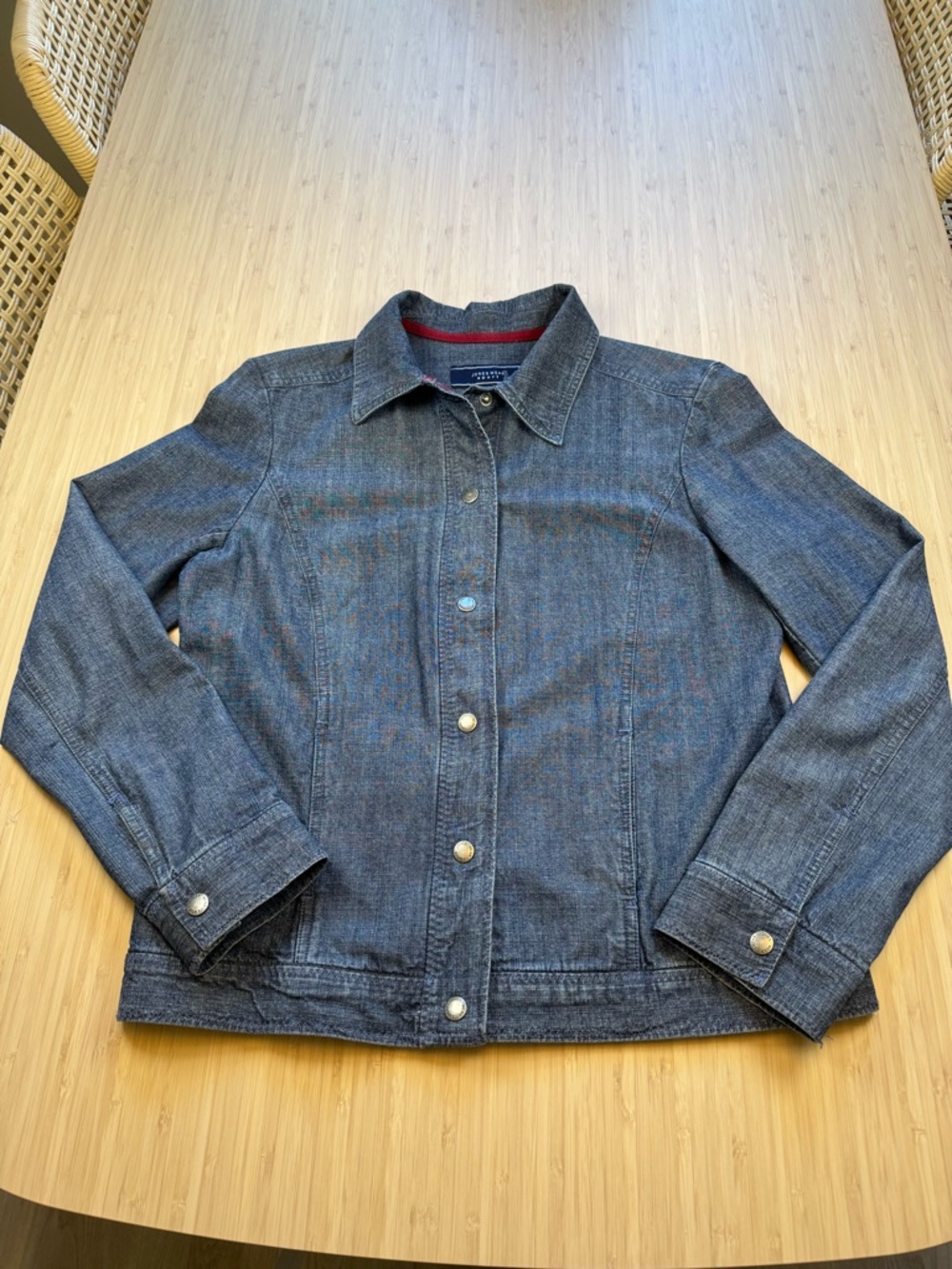 Jones Wear Elevated Blue Denim Jacket with Snap Buttons